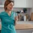 A home care aide in her daily routine.