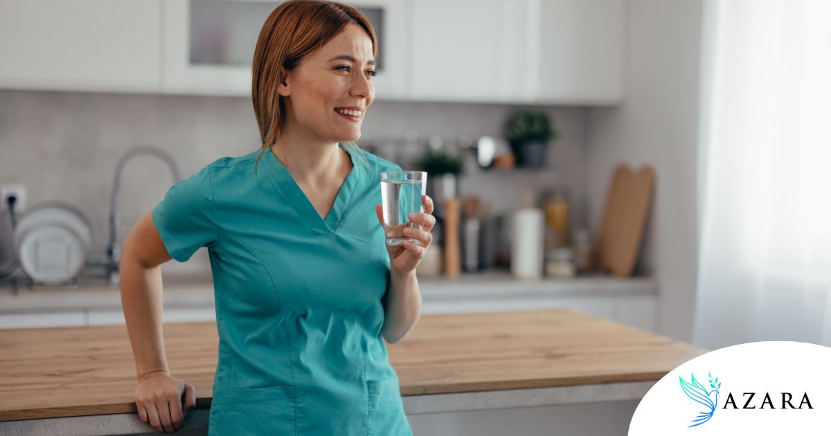 A home care aide in her daily routine.