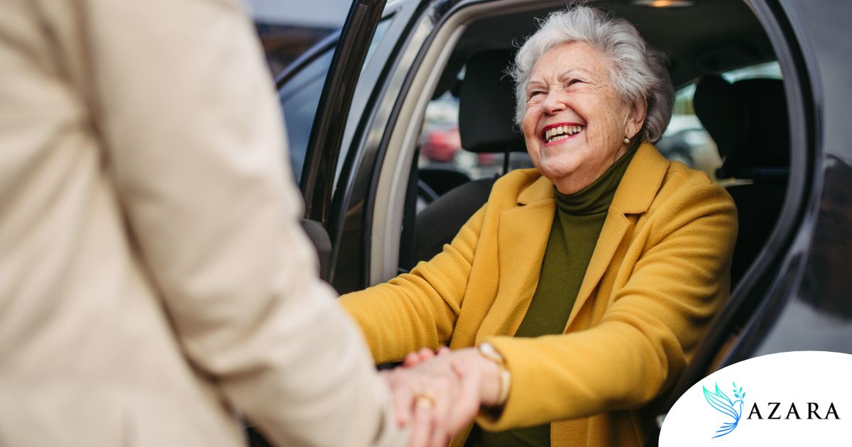 A loved one benefits from senior transportation services.